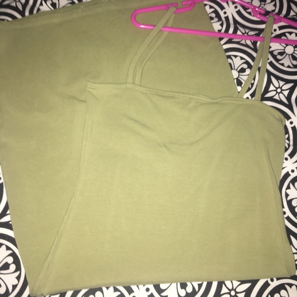 olive straight across dress